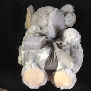 Elephant stuffed animal with baby blanket
